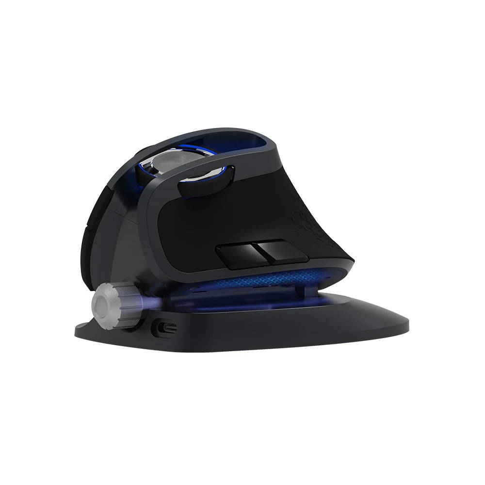 Delux M618X 2,4 ГГц Беспроводная+ Bluetooth 3,0/4,0 многомодовая перезаряжаемая эргономичная Вертикальная компьютерная USB оптическая 6D мышь