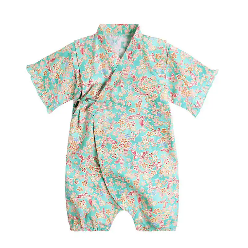 Кимоно; одежда для малышей; детская одежда в японском стиле; комбинезон для девочек в стиле ретро; банный халат; форменная одежда; пижамы для младенцев; костюм с цветочным рисунком - Цвет: 15