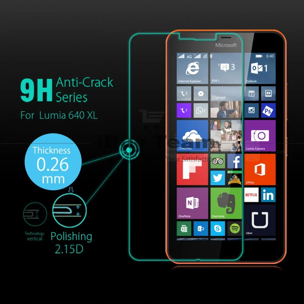 2 шт Стекло для Microsoft Lumia 640 XL защита экрана закаленное стекло стеклянная пленка