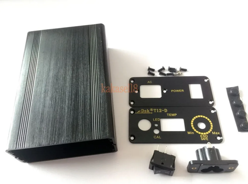 Цифровой паяльник T12 станция с алюминиевым корпусом чехол розетка IEC наборы DIY