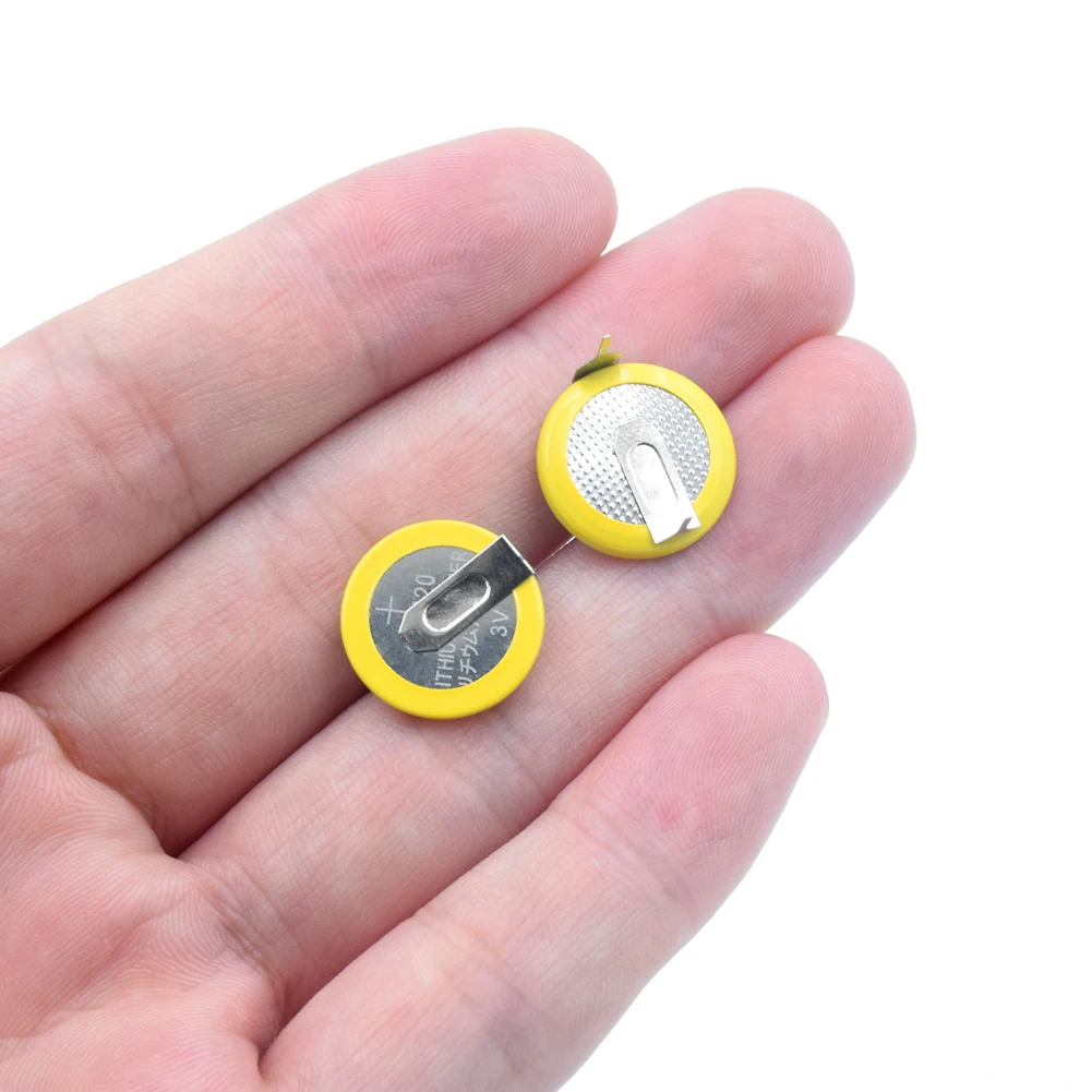 

2Pcs 3V Soldered CR1620 Battery With 2 Pins For Main Board Remote Control Toy