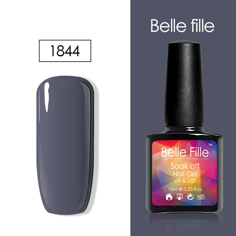 Belle FILLE УФ светодиодный Гель лак для ногтей! полупостоянная ногтей с блестками