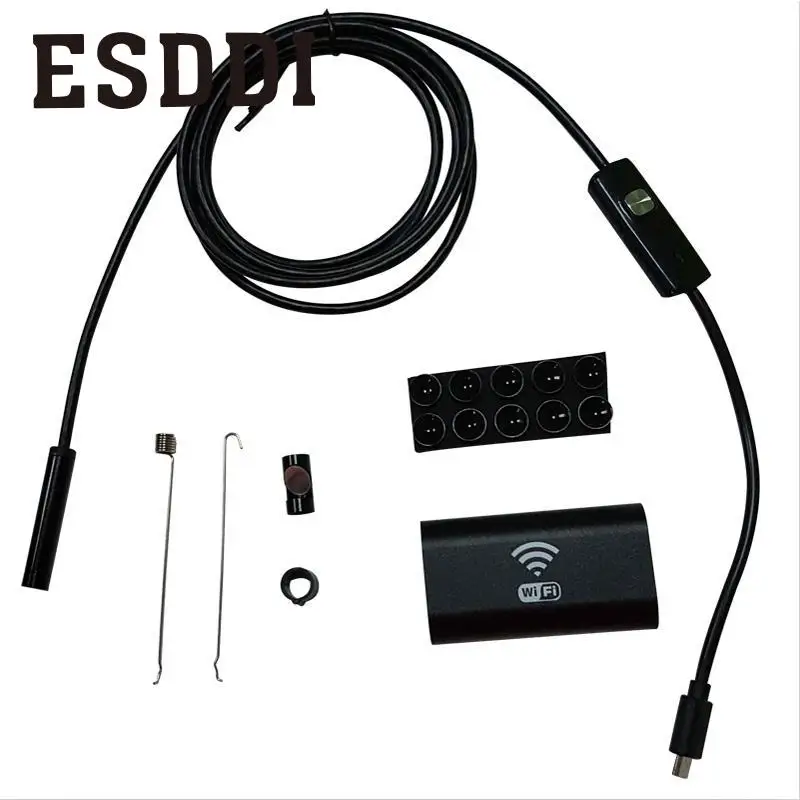 Esddi Wi Fi для iOS Android эндоскопа 720 P 2.0MP 8 мм 1 м 6LED трубки водонепроницаемый камера