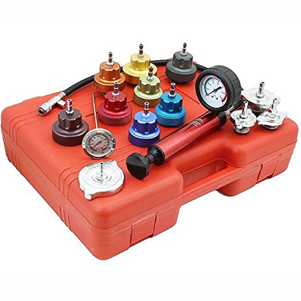 Mr Cartool 14pc Radiator Pump Pressure Leak Tester Checker Kit Aluminum Adapters | Автомобили и мотоциклы
