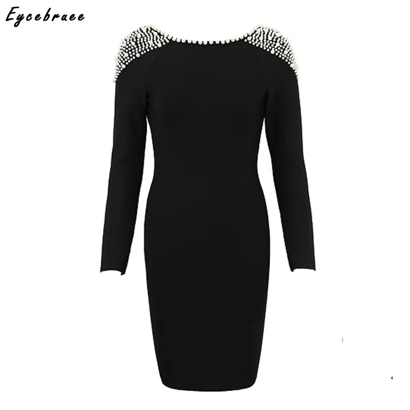 Eycebruee 2017 новые зимние Для женщин Бандажное платье знаменитости Платья для