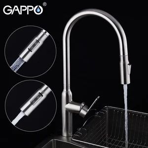 GAPPO вытяжной кухонный кран из нержавеющей стали, кухонный кран с распылителем, кран для воды, смеситель для кухни