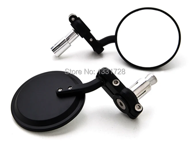 Black Bar End Mirrors Round 3&quot Convex Mirror 7/8&quot For Suzuki V-Strom Vstrom 650 | Автомобили и мотоциклы