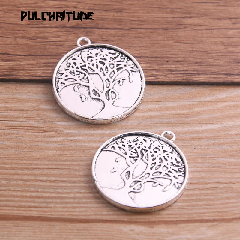 6 шт 30 мм Внутренний размер два цвета металлический сплав Простой Круглый Кабошон