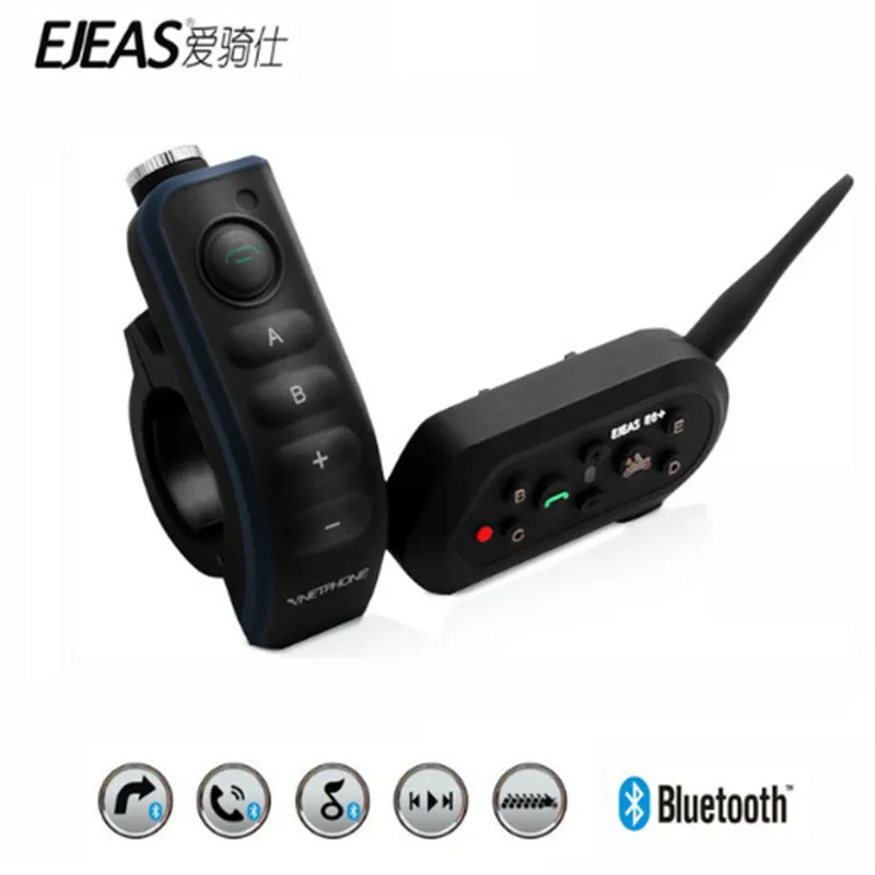 EJEAS E6 Plus мотоциклетная Интерком 1200 м коммуникатор Bluetooth Шлем переговорные