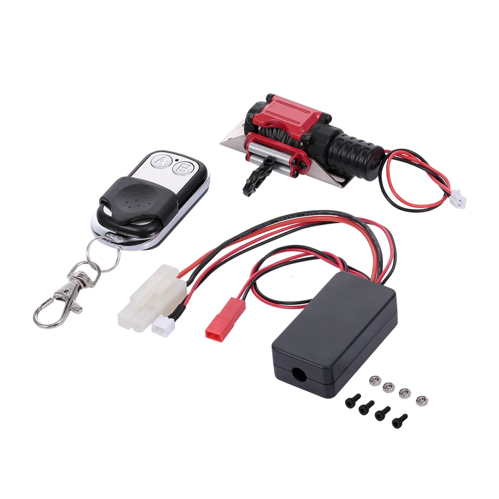 RC Winch w/ Remote Controller Receiver for 1/10 Traxxas HSP Redcat RC4WD Tamiya Axial SCX10 D90 HPI Crawler Car Toys Kid | Игрушки и
