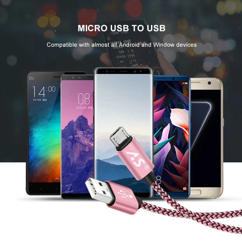 Кабель Micro USB 0 5 м 1 2 3 кабель для синхронизации данных Зарядка Samsung Sony Xiaomi Android Phone