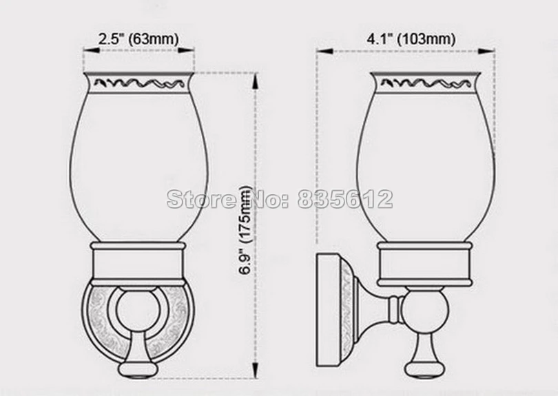 Аксессуары для ванной комнаты античный латунный настенный держатель зубных