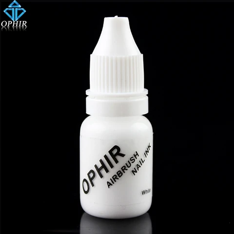 WHITE OPHIR Аэрограф чернила для ногтей трафарет для ногтей художественная шлифовка 10 мл/бутылка временная татуировка пигмент_ TA098(1-12 - Цвет: WHITE