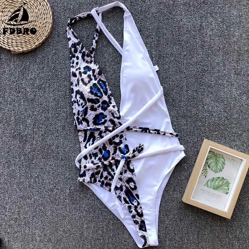 Купальник FDBRO Женский леопардовое пестрый в европейском стиле|Купальники| |