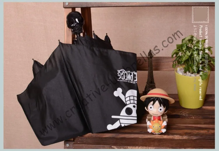 (6pcs/lot)three fold hand open skull supermini pongee cloth waterproof water repellent pocket umbrella bag skeleton mini parasol | Дом и сад