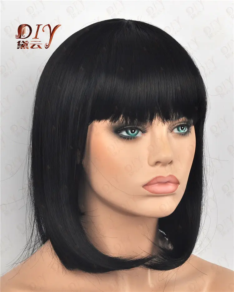 Xd j001709 черный короткие новый секси леди лпп естественное прямой парик Cos ну