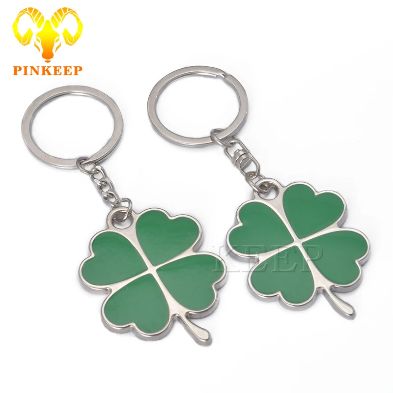 3D металла Four Leaf Clover ключей автомобиля брелок Авто Брелок держатель для Mercedes BMW Audi
