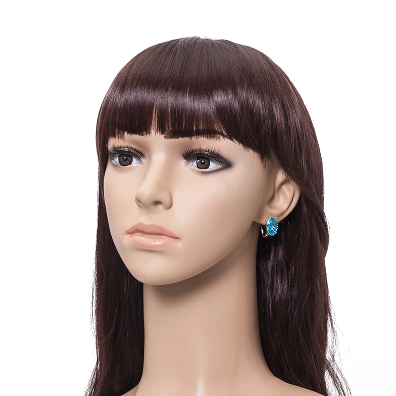 Овальные драгоценные камни небесно голубой циркон посеребренные серебряные