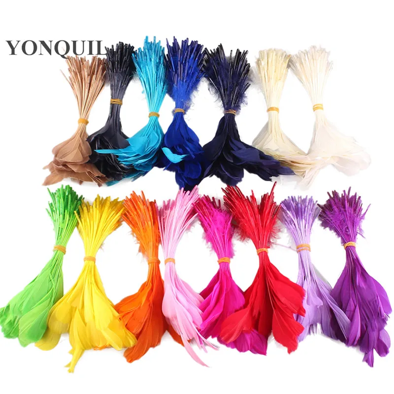 200 Pcs/Lot 15-20 CM Length Multi Colors Dyed Goose Feathers Natural for Craft Wedding Dress Hats DIY Hair Accessories SYFE08 | - Фото №1