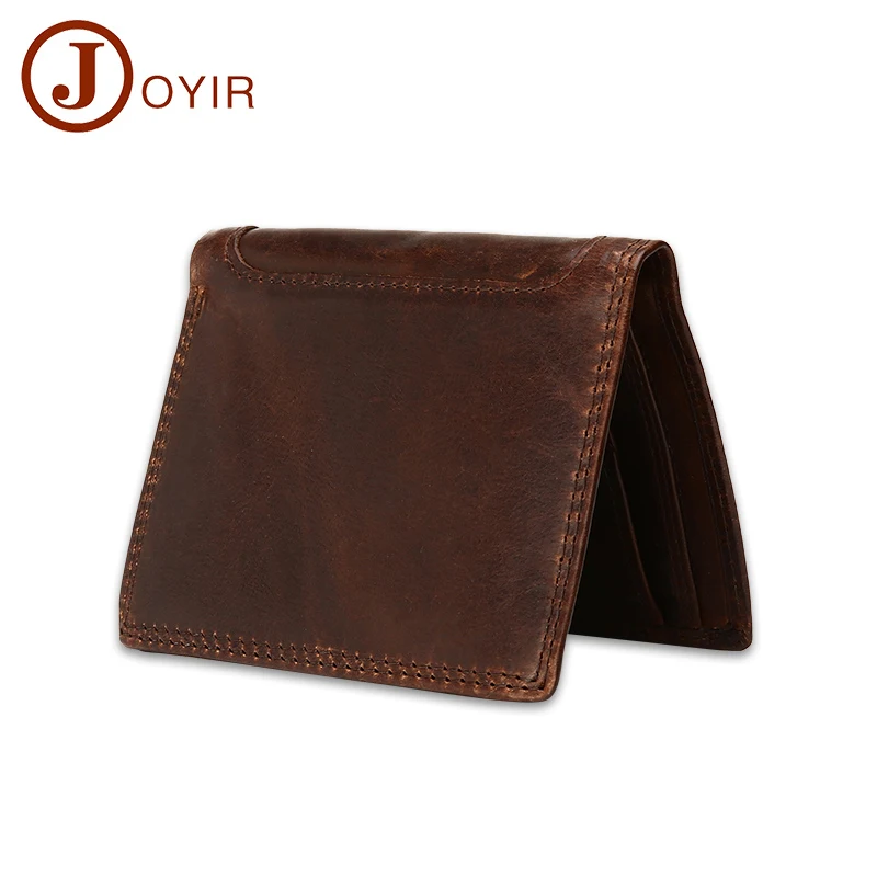 JOYIR Мужчины Бумажник Неподдельной Кожи Короткие люксовый бренд Небольшой