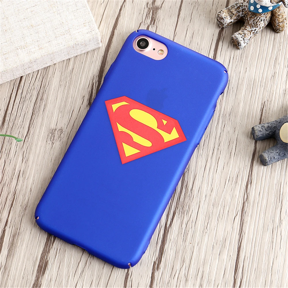 Супермен Бэтмен телефон чехол для iPhone 6 6S 8 7 Plus Матовая Жесткий Пластиковый тонкий