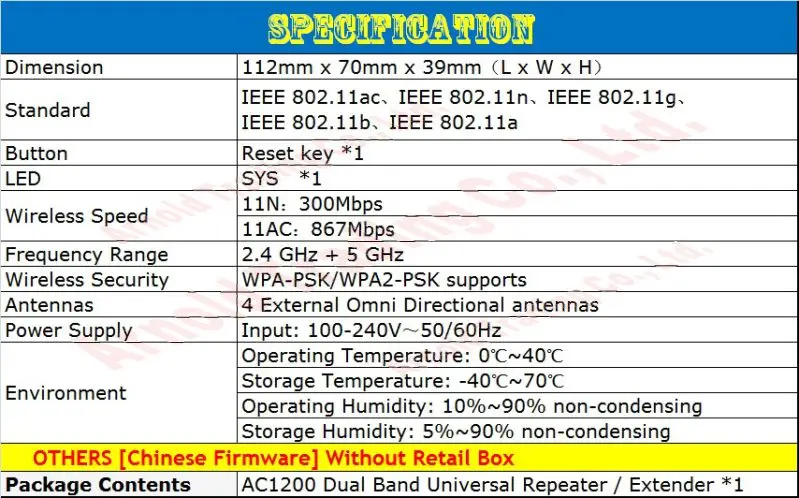 Усилитель сигнала Wi Fi 11AC 1200 м 2 4 + 5 ГГц|Сетевые карты| |