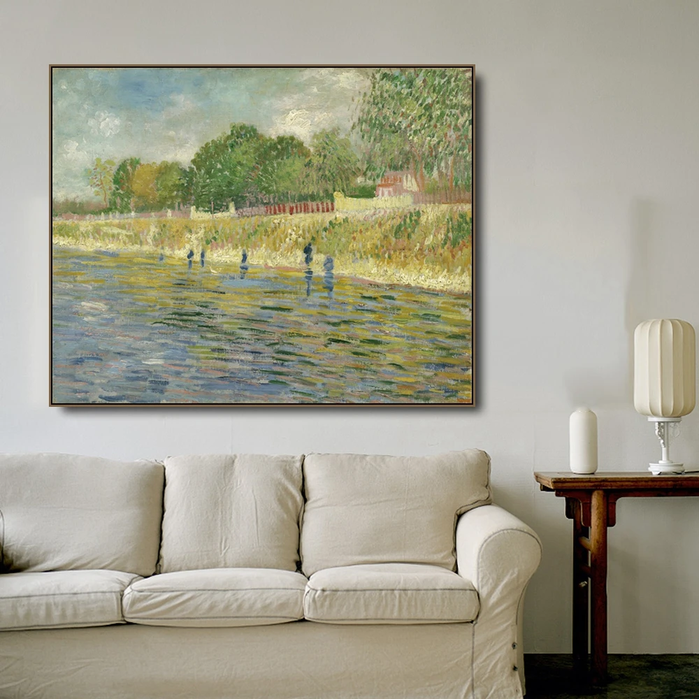 

Riverside by Vincent Van Gogh Canvas Painting Calligraphy Prints Home Decoration Wall Art Picture For Living Room Bedroom