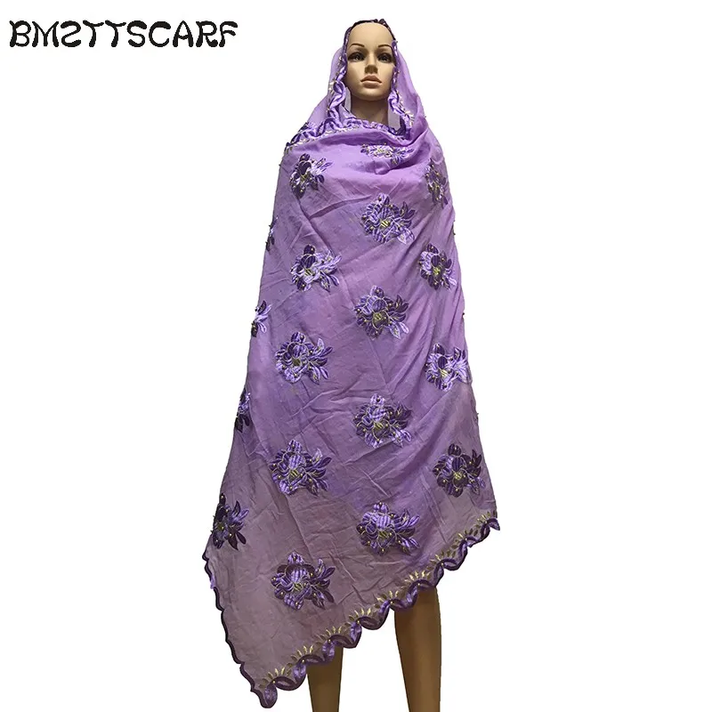 Высококачественный большой хлопковый шарф новый африканский вышитый женский с