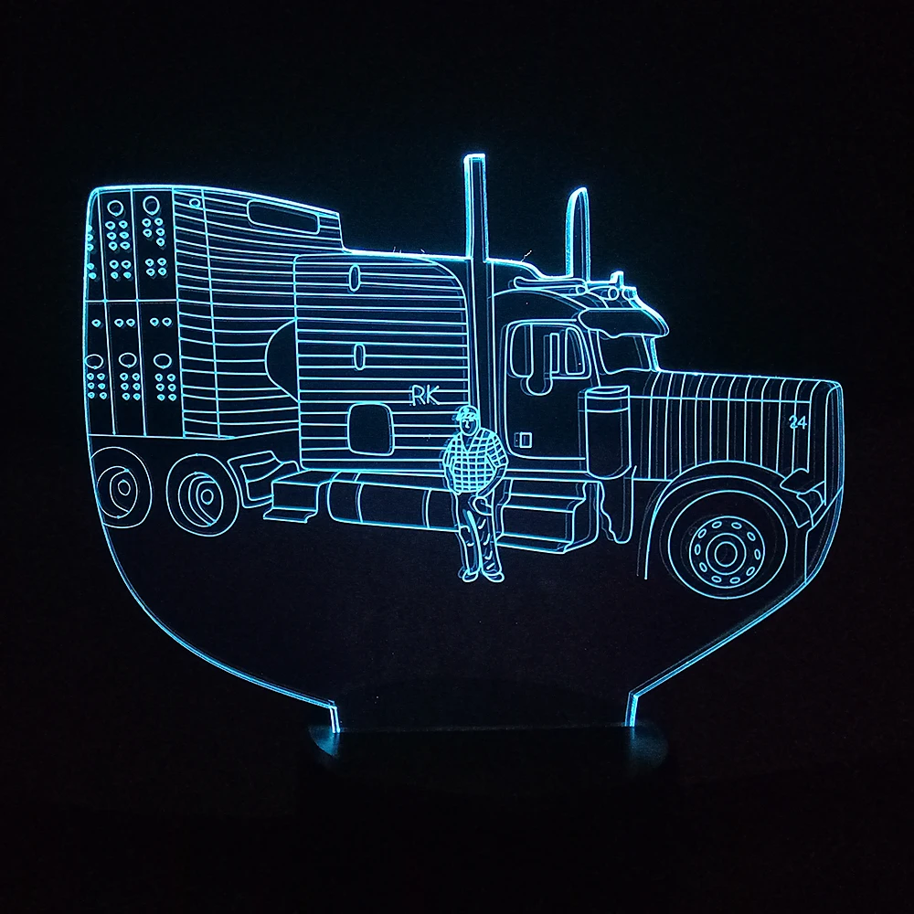 Автомобильный 3D иллюзия светодиодный трактор светильник USB/ AA батарея питание