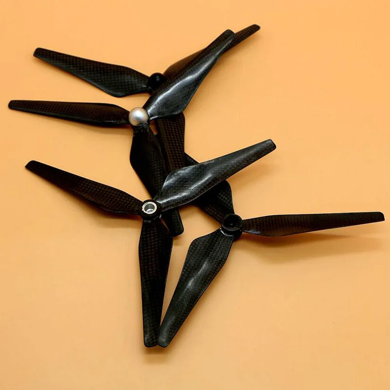 2 пары 9450 Phantom 3 пропеллеры из углеродного волокна самозатягивающиеся 3-blade Props для