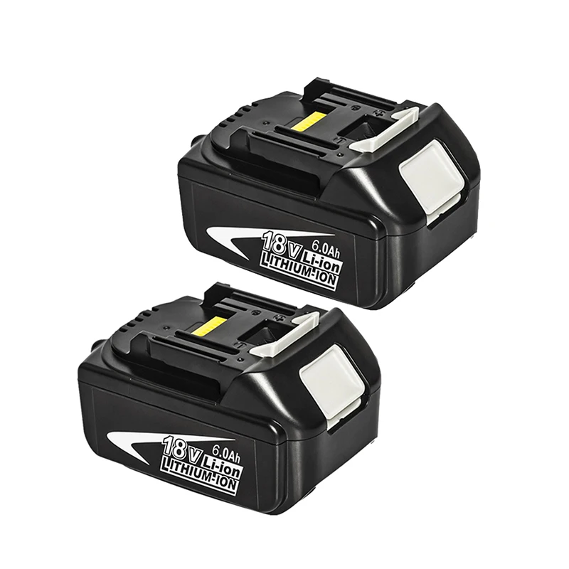 Black Комплект из 2 предметов 6.0Ah 18 V литий-ионная аккумуляторная Батарея для Makita Bl1815 Bl1830 Bl1820 Bl1850 Bl1840 Bl1850B-2 Lxt-400 Bl1845 194205-3 - Цвет: Black