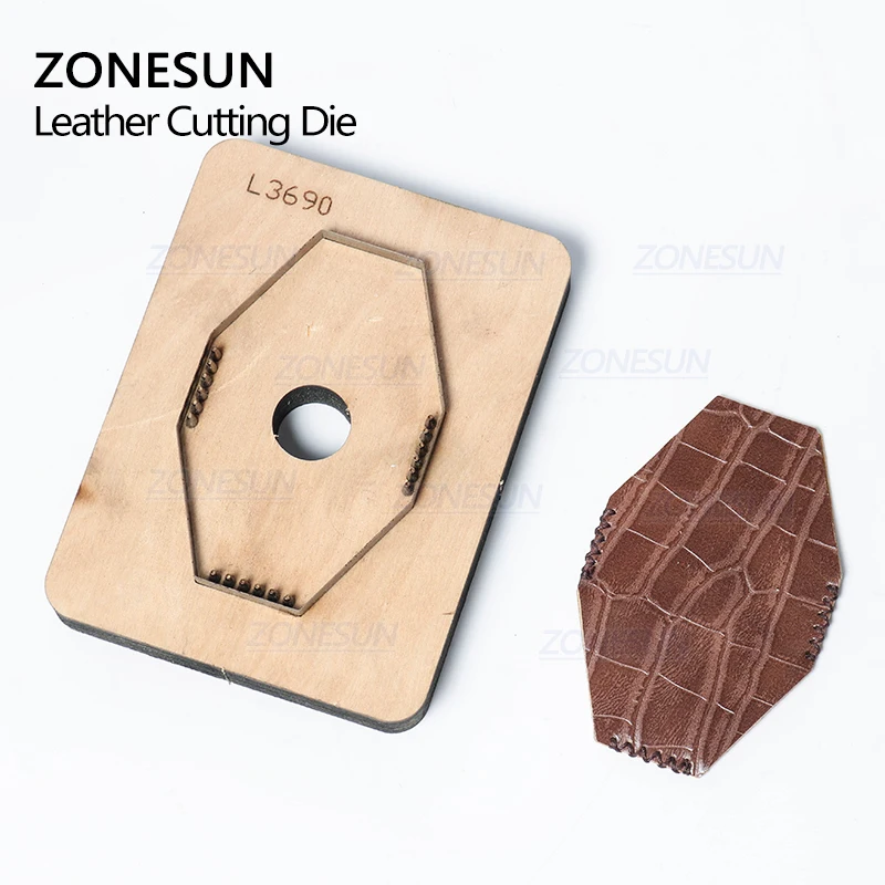 ZONESUN C1 держатель для банковской кредитной карты деревянный шаблон работы с кожей