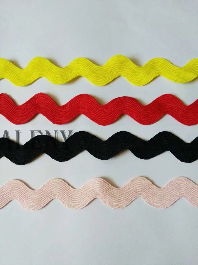 Newest 10yards/lot 25mm Ric Rac Zig Zag Ribbons Color Choice Beautiful Wave Lace Cord Threads For Craft Making | Дом и сад
