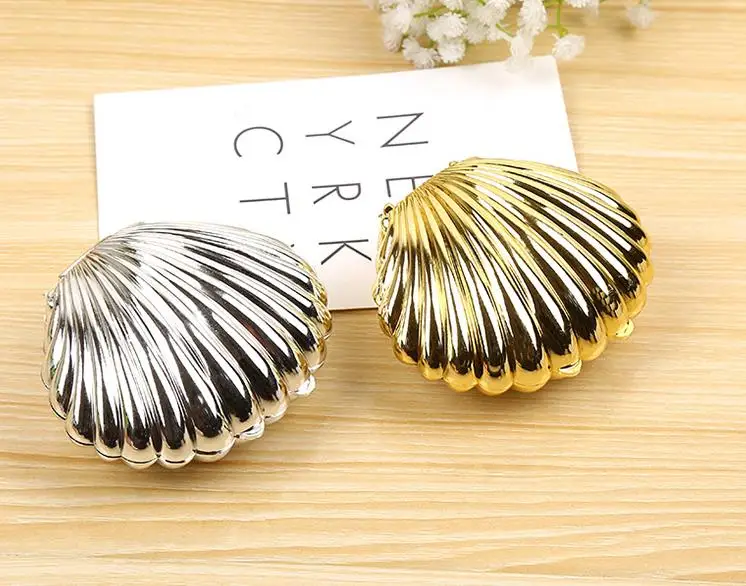 

Wedding Candies Boxes Shell Candies Boxes Various Colors Plastic Candies Boxes Wedding Accessories Gold Silver Transparent