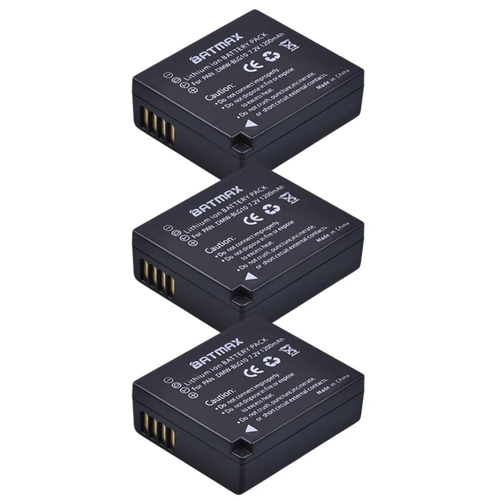 Аккумулятор Batmax для телефона 3 шт. DMW BLG10 BLG10E цифровой аккумулятор + Цифровое