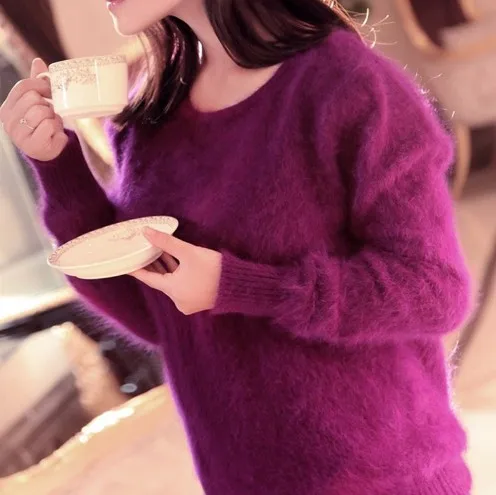 New Autumn and Winter Fashion Mink Cashmere Women Sweater Pullover Warm Free Shipping S1192 | Женская одежда