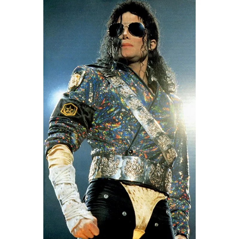 Ручной работы MJ Майкл Джексон Bad опасная Джем Лаковая рубашка пояс набор производительность подарок имитация шоу музыка звезда коллекция
