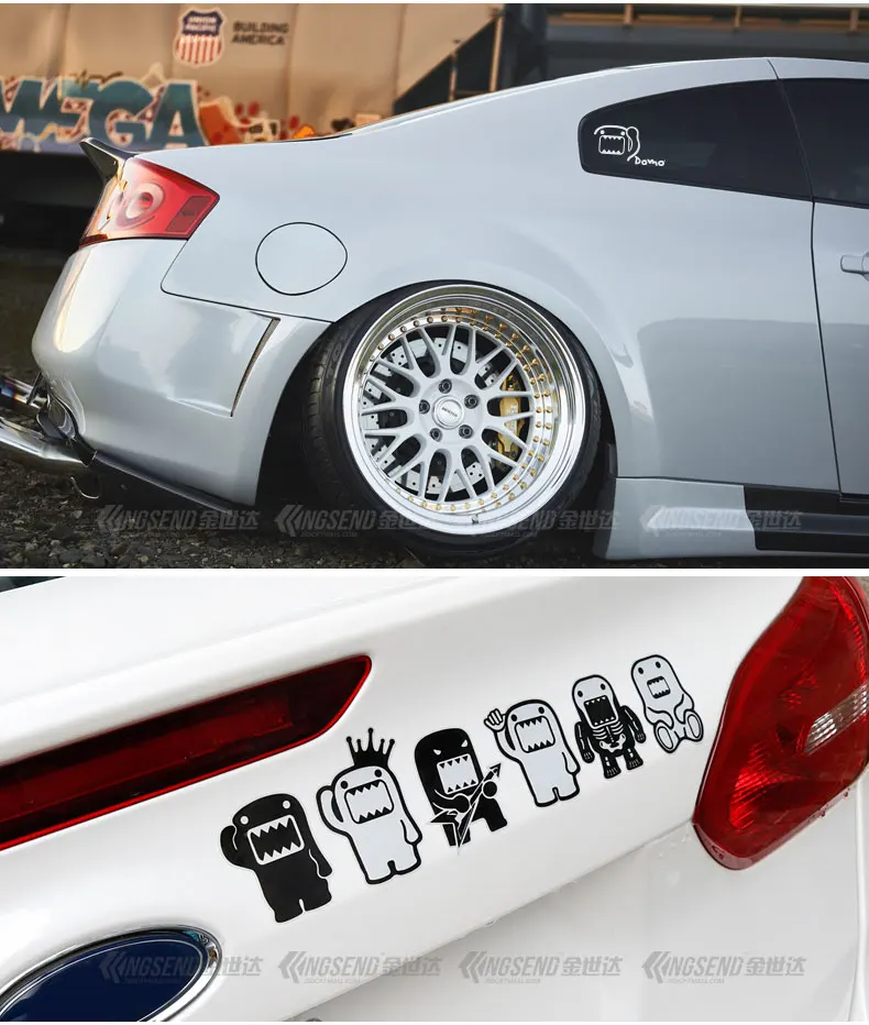 DOMO Kun Arrow Drift It Blow Me Милая забавная цветная коричневая отражательная виниловая наклейка JDM робот значок для автомобиля Украшение Наклейка