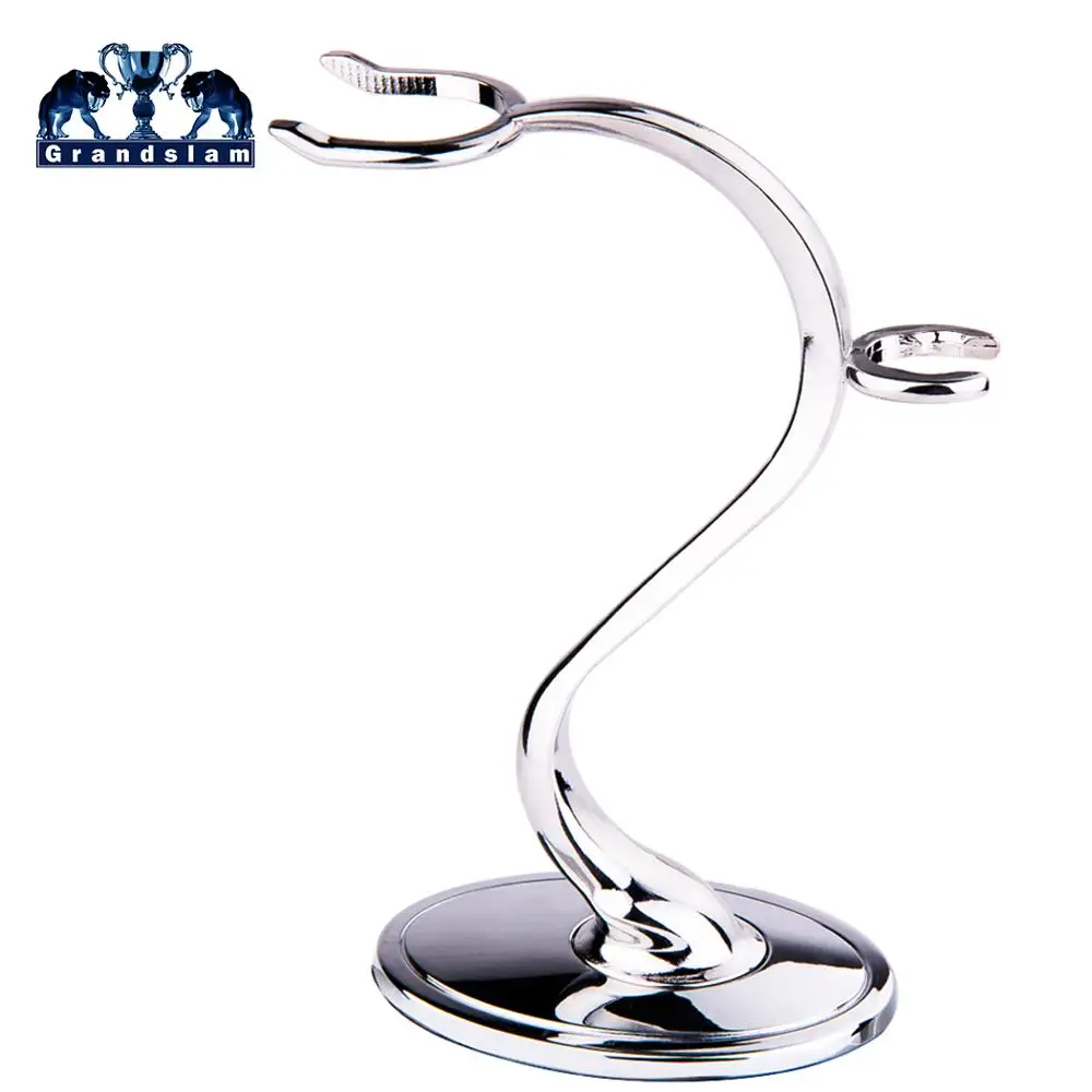 Grandslam Men Safety Razor Holder Shaving Brush Stand Deluxe Heavyweight Chrome For Manual | Красота и здоровье