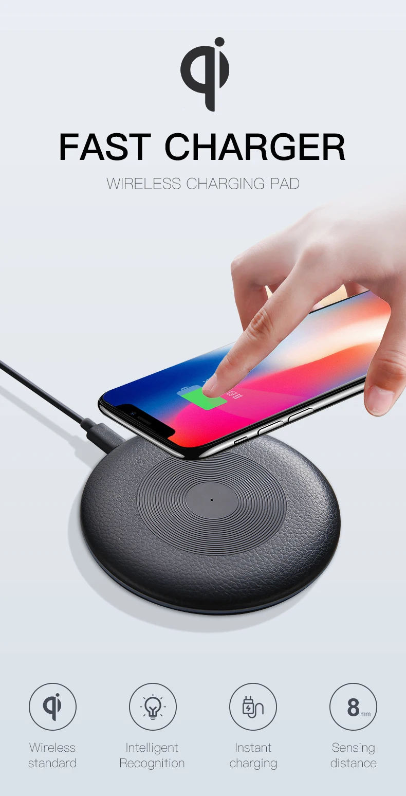 Suntaiho Qi Беспроводное зарядное устройство для iPhone X XR XS Max 10 Вт быстрая Беспроводная зарядка для samsung S10 S9 для Xiaomi mi9 USB зарядное устройство