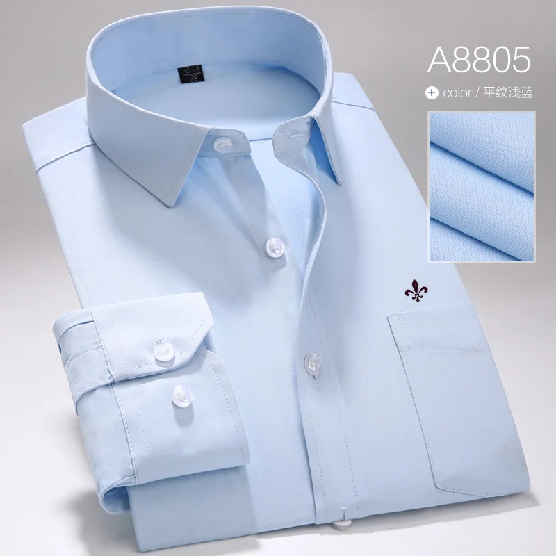 XYX-A8805PSKY BLUE Dudalina, мужские рубашки, Social,, брендовая, весенняя, формальная, не железная, рубашка, солидная, с длинным рукавом, Бизнес Стиль, мужские рубашки - Цвет: XYX-A8805PSKY BLUE