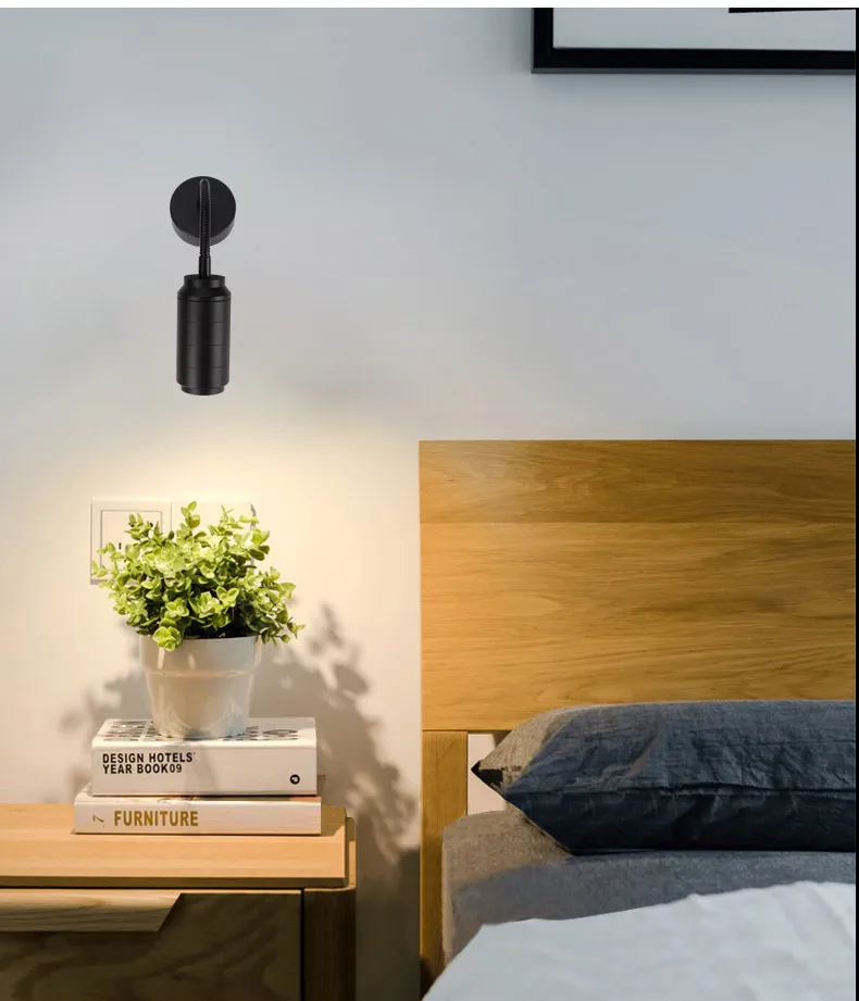 LED Track spotlights wall mounted long arm ceiling small spotlight 3w/5w/7w/10w mini focus track light