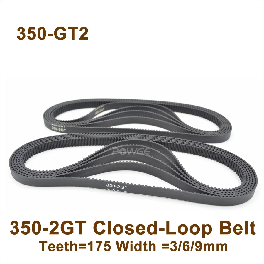 

POWGE 10pcs 350 GT2 Timing Belt W=6/9mm Length 350mm Teeth 175 2GT Closed-Loop Synchronous Belt 350-GT2 For 3D Printer 350-2GT