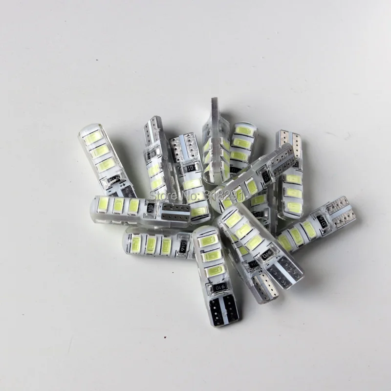 Бесплатная доставка 100 шт./лот T10 6SMD W5W 5630 LED клиновидная Синусоидальная лампочка