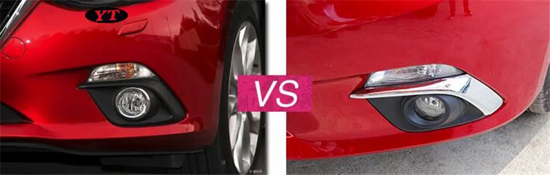 Авто передняя противотуманная фара крышка Держатель фары для mazda 3, abs хром, авто аксессуары,. 2 шт