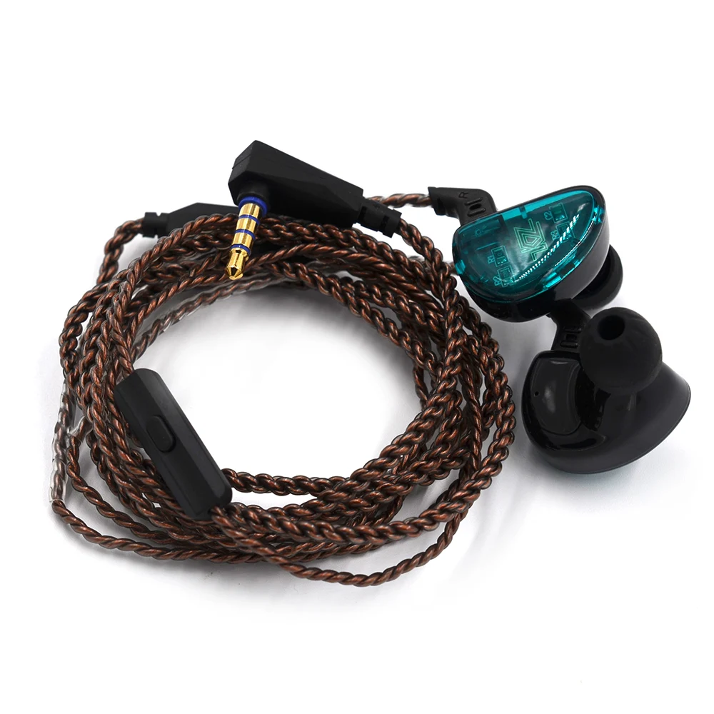 KZ AS10 5BA наушники с сбалансированным арматурным динамиком, HIFI наушники-вкладыши, спортивные наушники с шумоподавлением, басовые наушники