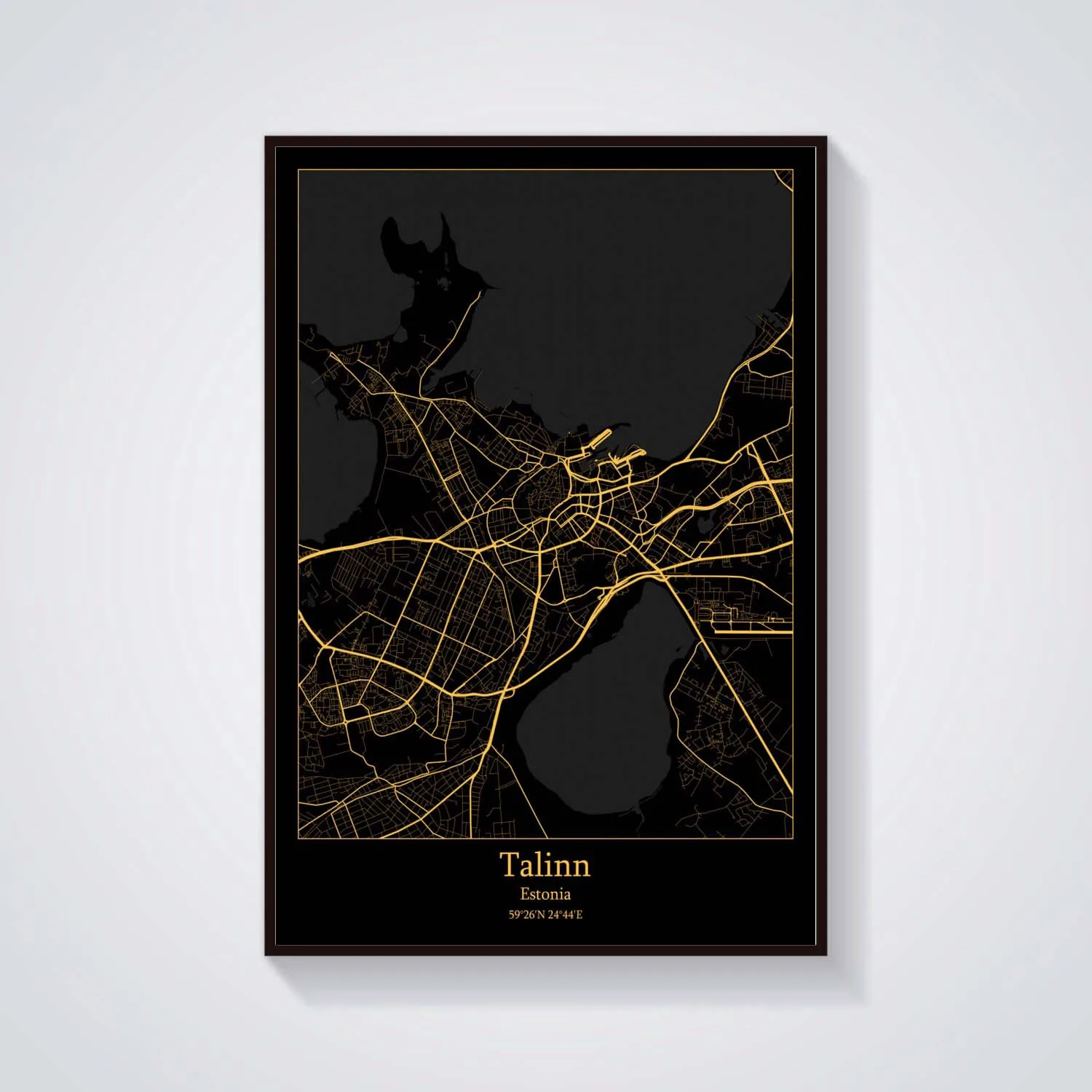 Плакат с картой Talinn Estonia | Дом и сад