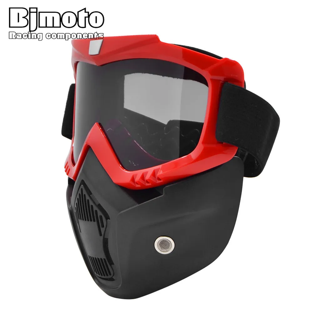 BJMOTO Винтаж мотоциклетный шлем маска MX гонки снежные лыжи очки для мотокросса очки снегоход маски для лица Рождественский подарок