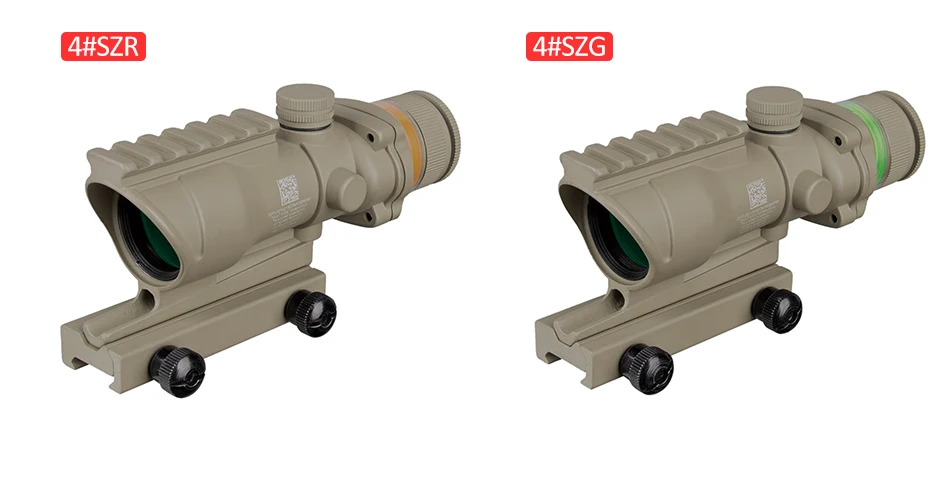 Охотничий Прицел ACOG 4X32 Rail оптика красный зеленый Dot Cross IlluminatedGlass Etched сетка тактический оптический прицел