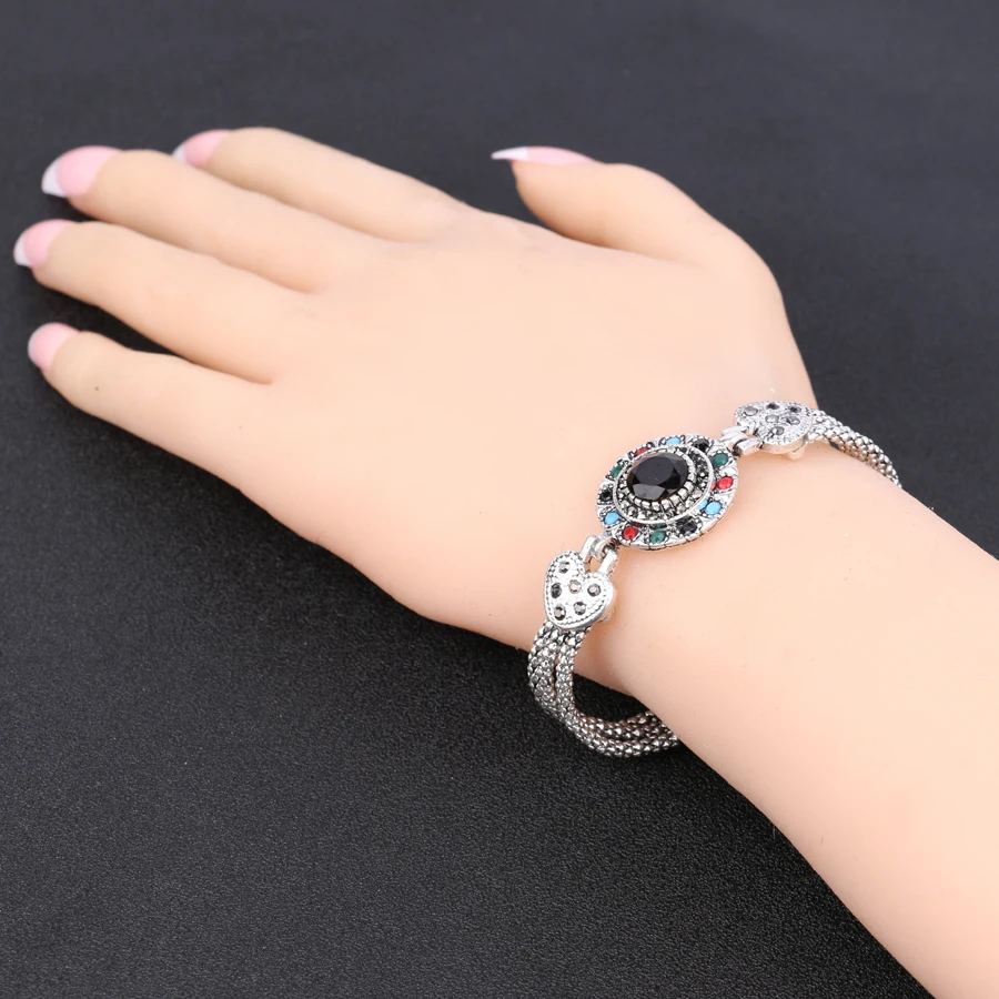 Kinel винтажные черные браслеты для женщин Тибетский этнический стиль тибетское